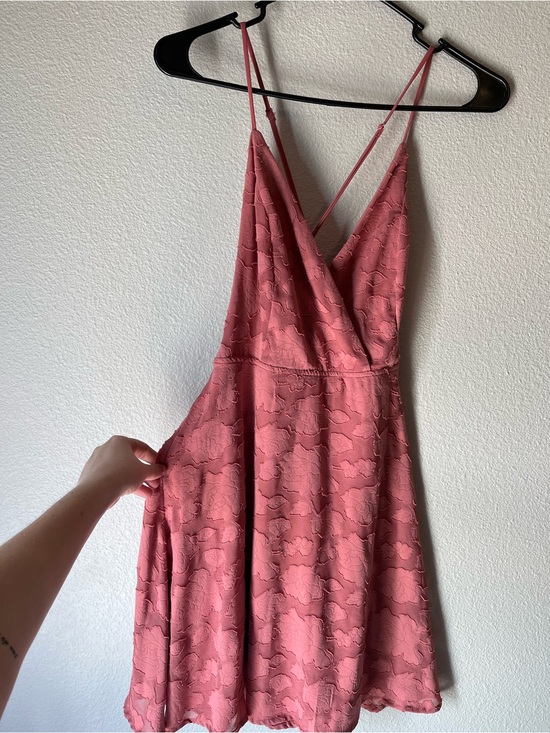 Speechless Dresses & Skirts - Speechless Dusty Rose Lace Mini Dress with Crisscross Straps